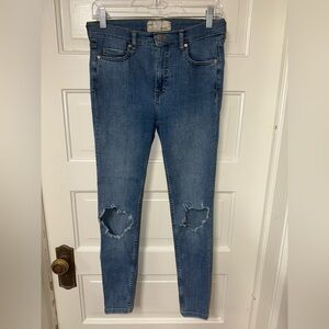 Free People Blue Skinny Jeans